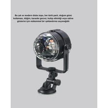 Astraltech 7 Renk Modlu Müzik Sensörlü Disko Topu – LED Işıklı Parti Aydınlatması