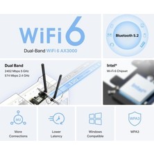Esranın Dünyası Mercusysy MA80XE, AX3000 Wi-Fi 6 Bluetooth 5.2 Pcıe