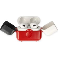 Bezos Airpods 3 (3.nesil) Basmalı Kılıf - Kırmızı-Siyah-Beyaz
