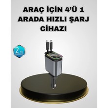 Valor Araç Şarj Adaptörü 66W Pd Qc Hızlı Şarjlı ve Çekilebilir Kablolu