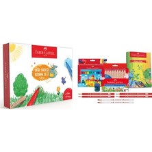 Esranın Dünyası Faber-Castell Okul Öncesi Jumbo Boyama Seti 6 Parça Renkli Eğlenceli Boyama