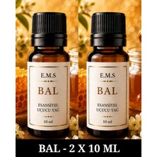 E.M.S 2 x 10 ml Bal Esansiyel Uçucu Yağ Buhurdanlık Yağı Difüzör Esansı Oda Kokusu Esansı Mum Esansı 10 ml