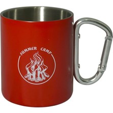 Gürçay Hırdavat Orcamp OUT-1850 Karabinalı Çelik Kupa Kırmızı