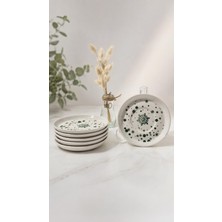 Tezyinat Wood Zühre Kartanem 6'lı Porselen Çay Tabağı