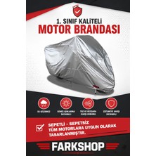 Fark Shop Kanuni Cross 250 Uyumlu Özel 1. Sınıf Kaliteli 4 Mevsim Korumalı Motor Brandasıdır