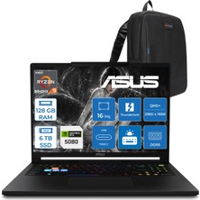 MSI Msı Raider A16 Hx Ryzen 9 8940HX 128GB Ddr5 6tb SSD 16GB/RTX5080/175W Windows 11 Home 16" QHD+(2560X1600) 240Hz IPS Oyuncu Bilgisayarı 008TRH47 + Zetta Çanta