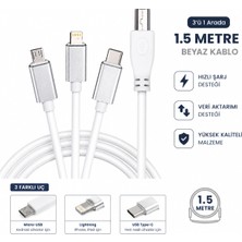 Shopwave 3'ü 1 Arada Tasarım: Type-C, Usb-A Micro USB