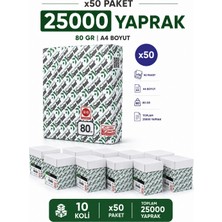 MEDEVRELF Comfort Plus Copier Bond A4 80 G/m² 10 Koli (25.000 Ad.) Fotokopi Kağıdı (50'li Paket)