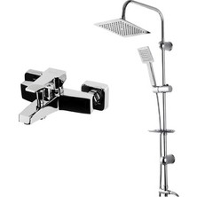 Esranın Dünyası Krom Banyo Bataryası ve Duş Ünitesi, 2'li Set