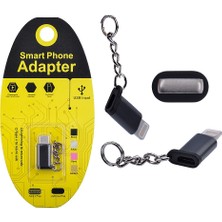 Die Grup Ligtining Dönüştürücü Micro USB Adaptor Converter Çevirici Başlık ANAHTARLIK-(5775)