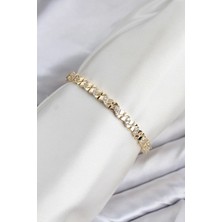Eco Lounge cm Model Zirkon Taşlı Vıp Seri Gold Renk Pirinç Kadın Bileklik