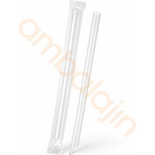 Ambalajın Jelatinli Bubble Tea Pipeti – Şeffaf Çapraz Kesim Pipet