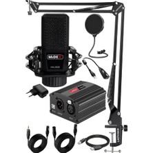 Midex MX-2020 Set Phantom Power Condenser Stüdyo Mikrofon Kayıt Paketi