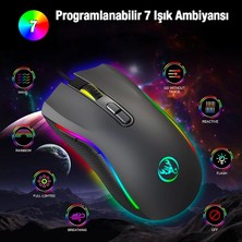 Die Grup Hxsj A869 7200DPI Ayarlanabilir Rgb Işık Gaming Oyuncu MOUSE-(5775)