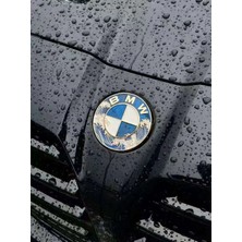 Bmw Uyumlu Özel Seri Okyanus Dalga Motifli 3D Amblem (Altın/lacivert)