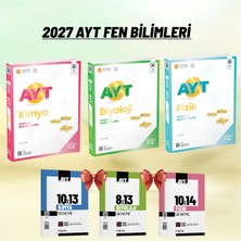 ÜçDörtBeş Yayınları 345-2027 Ayt Fizik Kimya Biyololoji Soru Bankası Fen Bilimleri Sayısal Set+Ayt 3 Deneme Set Hediye