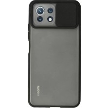 Dunai Store Newface Xiaomi Mi 11 Lite Kılıf Palm Buzlu Kamera Sürgülü Silikon - Siyah