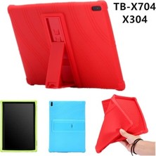 Die Grup Lenovo Tab 4 10 (TB-X304X704 Standlı Silikon KILIF-(5775)