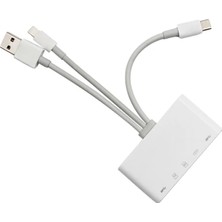 Die Grup Ally 3 In1  Iphone+Usb C+ USB A Kamera Okuyucu Kart OKUYUCU-(5775)