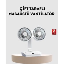 Die Grup Kablosuz USB Şarjlı 720° Döner Masaüstü Fan – Çift Taraflı Serinlik ve Gece Lambası