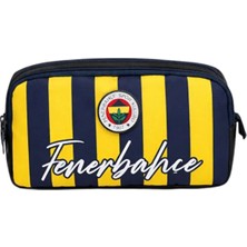 Fenerbahçe Orijinal Lisanslı Klasik Çubuklu Kalemlik - Çift Bölmeli Sarı Lacivert Spor Kalem Çantası