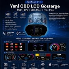 Die Grup Ally F11 Obd2 + Gps Head Up Display Hud Dijital Hız GÖSTERGESI-(5775)