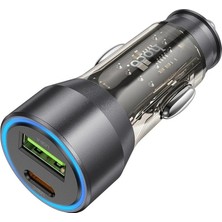 Die Grup Hoco NZ12A Action PD43W USB + Type-C Hızlı Şarj Araç Çakmaklı Şarj ALETI-(5775)