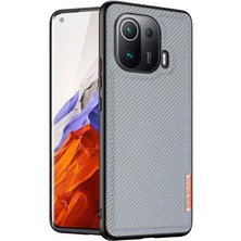 Die Grup Dux Ducis Fino Serisi Xiaomi Mi 11 Pro Kılıf Premium Dokuma Silikon KILIF-(5775)