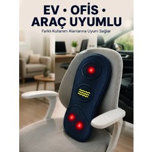Die Grup Isıtmalı Bel Masaj Minderi Ev Ofis Araç Uyumlu Titreşimli Destek