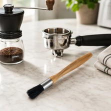 Vestron Espresso Kahve Makinesi HomeBarista Temizleme Fırçası Ahşap 8cm VCT