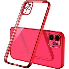 Die Grup iPhone 12 Mini 5.4inç Renkli Kenar Şeffaf Kılıf Kamera Korumalı KILIF-(5775)