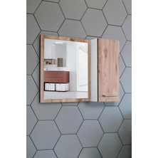 Nurcelant Aynalı Banyo Dolabı Üst Modül 80 cm