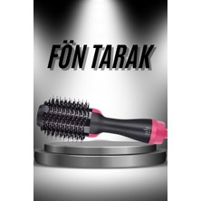 Hace Bazaar Saç Şekillendirici ve Saç Düzleştirici Fön Tarağı Tarak Fırça 1200W Saç K - HCB1234779-2