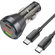 Hace Bazaar Hoco NZ12B Unimpeded PD48W USB + Type-C Araç Çakmaklı Hızlı Şarj Aleti + Type- - HCB1232401-2