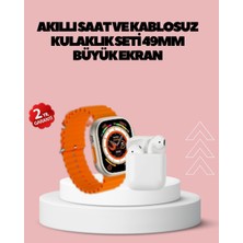 Hace Bazaar Watch 9 Max Akıllı Saat 45 mm Geniş Ekran Kulaklık Seti - HCB1238194-2312