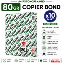 MEDEVRELF Copier Bond A4 80 G/m² 5.000 Ad. Fotokopi Kağıdı (10'lu Paket)