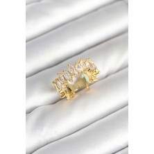 Hace Bazaar Pirinç Arpa Baget Zirkon Taşlı Kadın Yüzük 5886 - HCB1234486-1181