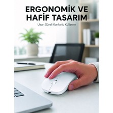 Hace Bazaar Profesyonel Kablosuz Bluetooth Mouse Çift Modlu Şarjlı Ergonomik Fare - HCB1236369-1989