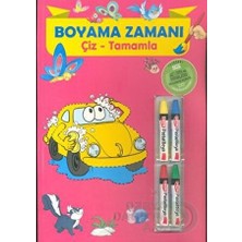 Anonim Parıltı / Boyama Zamanı Çiz-Tamamla Kalemli