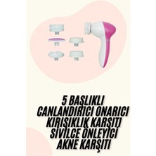 Hace Bazaar 5 Başlıklı Titreşimli Cilt Temizleme Seti Canlandırıcı ve Onarıcı - HCB1238659-5095