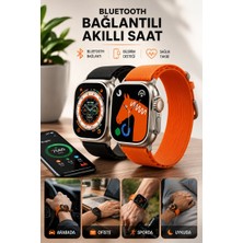 Hace Bazaar Bluetooth Bağlantılı 49MM Dokunmatik Akıllı Saat Sağlık ve Spor Takip Özelli - HCB1237381-9
