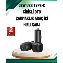 Hace Bazaar 3A Güç Kapasiteli USB & Type-C Çakmaklık Şarj Adaptörü - HCB1231465-8784