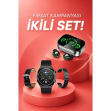 Hace Bazaar Tws Bluetooth Kulaklık ve Akıllı Saat Uyku Takibi Nabız Ölçer Uzun Pil Ömrü - HCB1237342-99