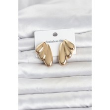 Hace Bazaar 316L Çelik Gold Renk Vintage Kadın Küpe 5886 - HCB1236882-4422