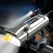 farissu SM-1710 Şarjlı Bisiklet Farı ve Kornası | 2000MAH, LCD Ekranlı,  Profesyonel Bisiklet Aydınlatması