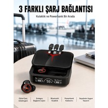 Hace Bazaar Tws Powerbank Kutulu Dijital Göstergeli Bluetooth Kulaklık Kablosuz Kulakiçi Kula - HCB1238059-8
