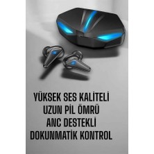 Hace Bazaar Bluetooth Oyuncu Kulaklığı LED Işıklı Kablosuz Anc Özelliği - HCB1231127-1550