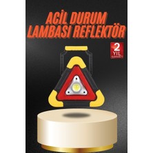 Hace Bazaar Işıklı Ikaz Lambası Reflektör Şarjlı Işıklı Üçgen LED Acil Durum Feneri - HCB1234362-8
