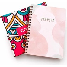 Co Notes CoNotes A5 Süresiz Planlayıcı | Spiralli Sert Kapak Haftalık ve Aylık Ajanda | 224 Sayfa | 90 gr