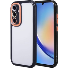 Teknook Galaxy A34 Kılıf Kamera Korumalı Renkli Kenar ve Çerçeve Tasarımlı Zore Vitamin Kılıf - Siyah